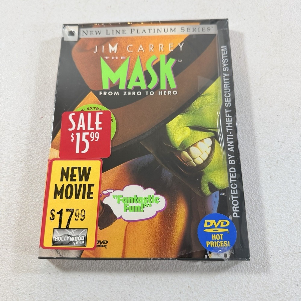 The Mask (DVD, 1994) New Sealed Snap‎ Case Widescreen & Full Screen Jim Carrey
